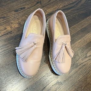 Tod’s neutral tassel Espadrille size 38 1/2